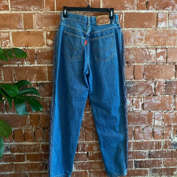 Vintage Cowgirl Fringe Pants with Stars - Picture 4 of 7